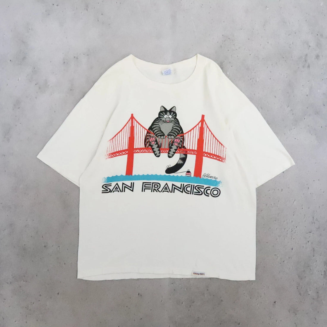 San Francisco Cat B Kliban Crazy T-Shirt Size Large