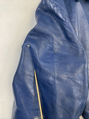 Vintage Ryerson Engineering Leather Varsity Jacket Size Medium