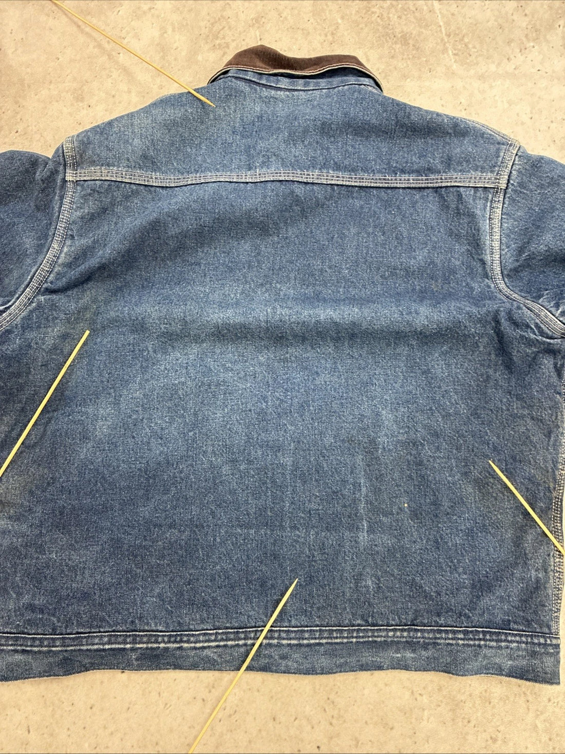Vintage Osh Kosh Denim Jacket Size Large Quilt Lined 70s