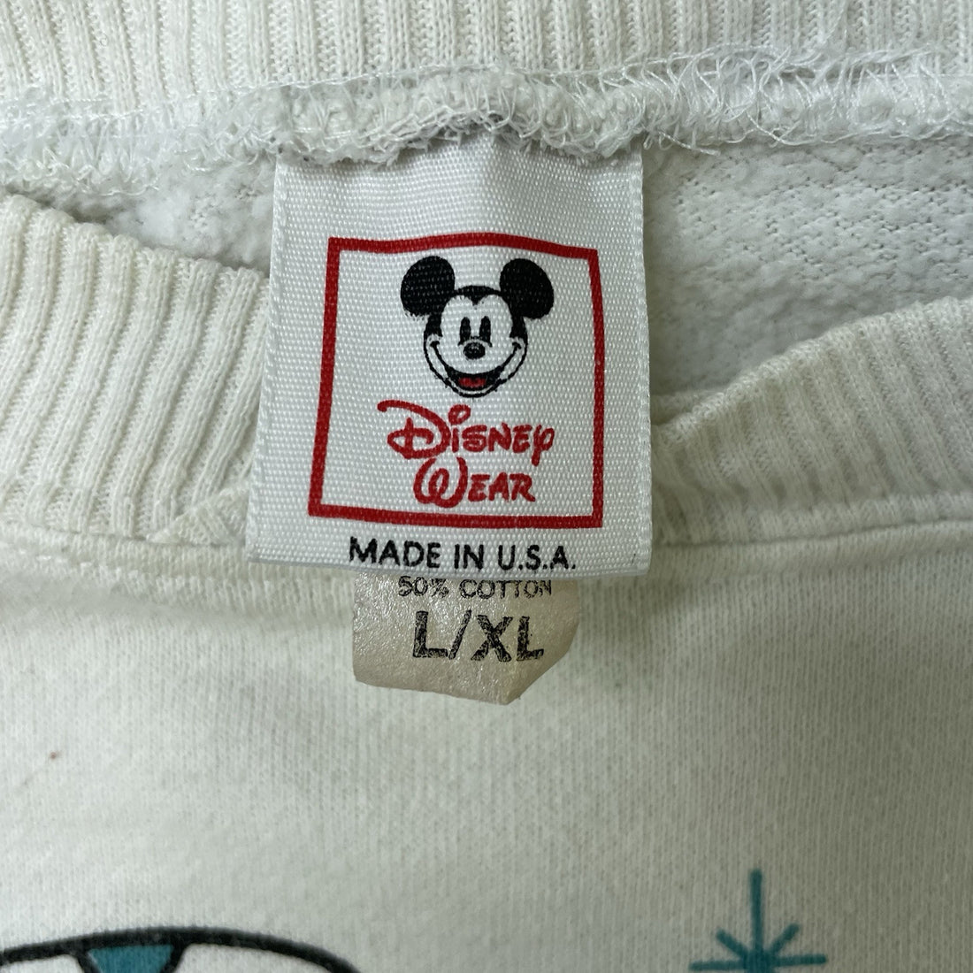 Vintage Mickey Mouse Disneyland Crewneck Sweatshirt Size L/XL All Over Print 90s