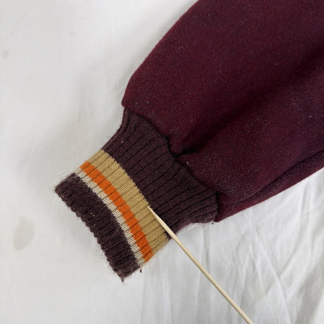 Vintage Steelers Steelmark Wool Varsity Jacket Size XL Burgundy