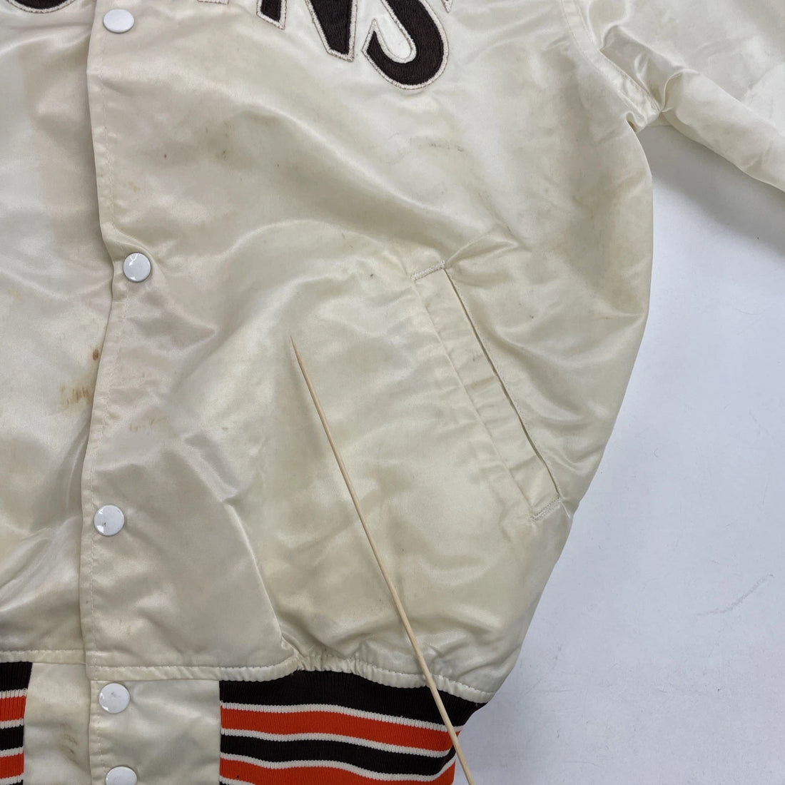 Vintage Cleveland Browns Starter Satin Bomber Jacket Size Large NFL
