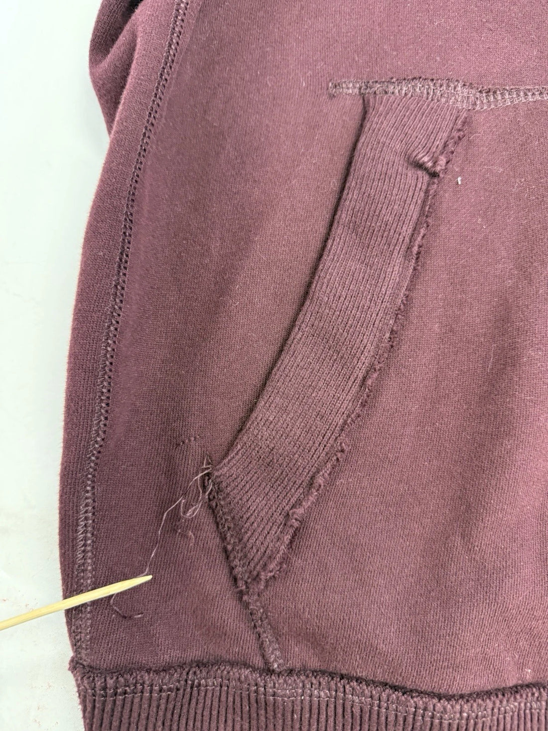 Vintage Abercrombie & Fitch Football Muscle Sweatshirt Hoodie Size 2XL Burgundy