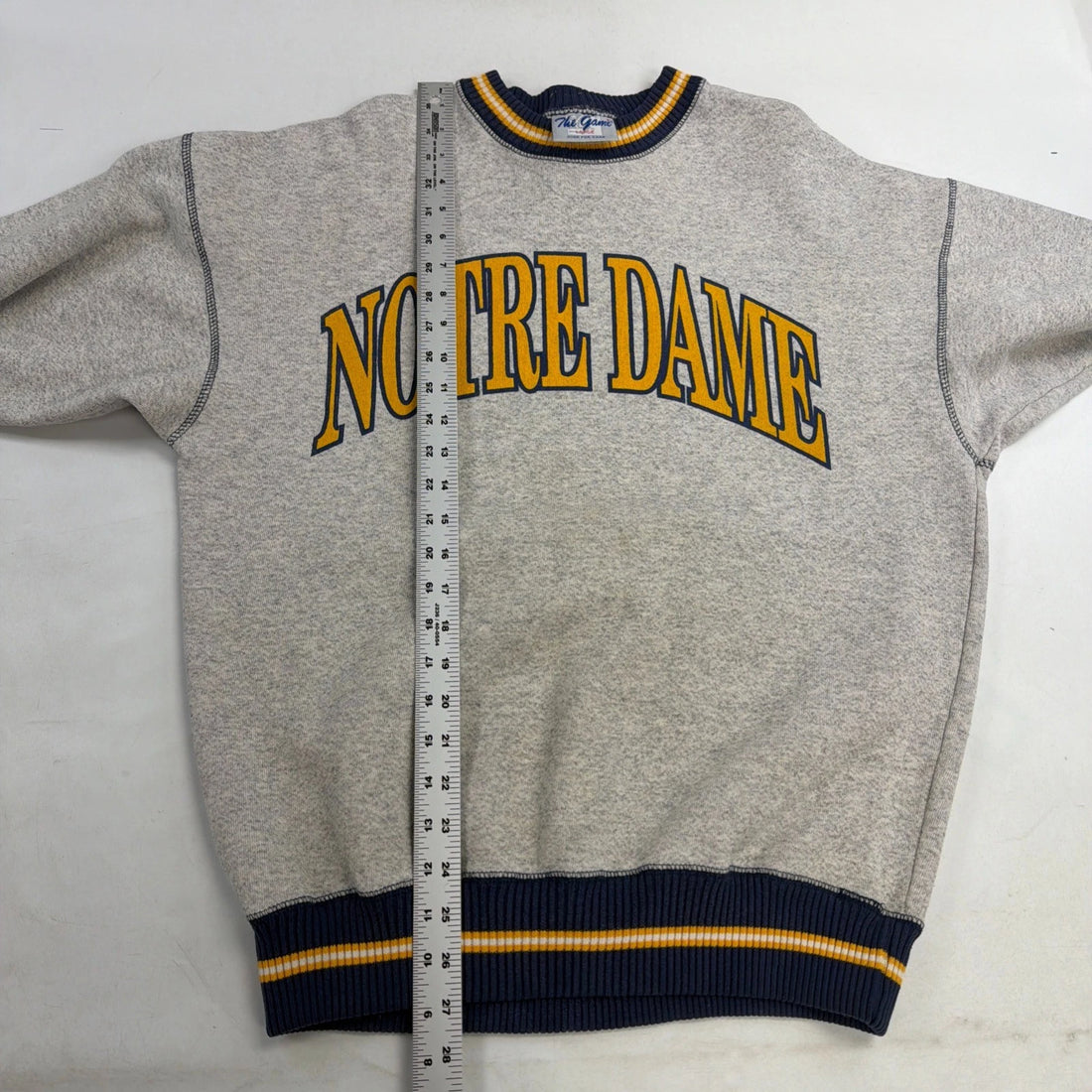 Vintage Notre Dame Fighting Irish The Game Crewneck Sweatshirt Large 90s NCAA