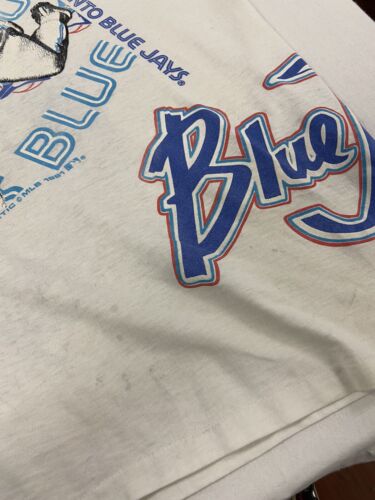 Vintage Toronto Blue Jays T Shirt Mens L Grey Bulletin Athletic 90s Baseball