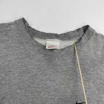 Vintage Nike Crewneck Sweatshirt Size Medium Gray Embroidered Swoosh