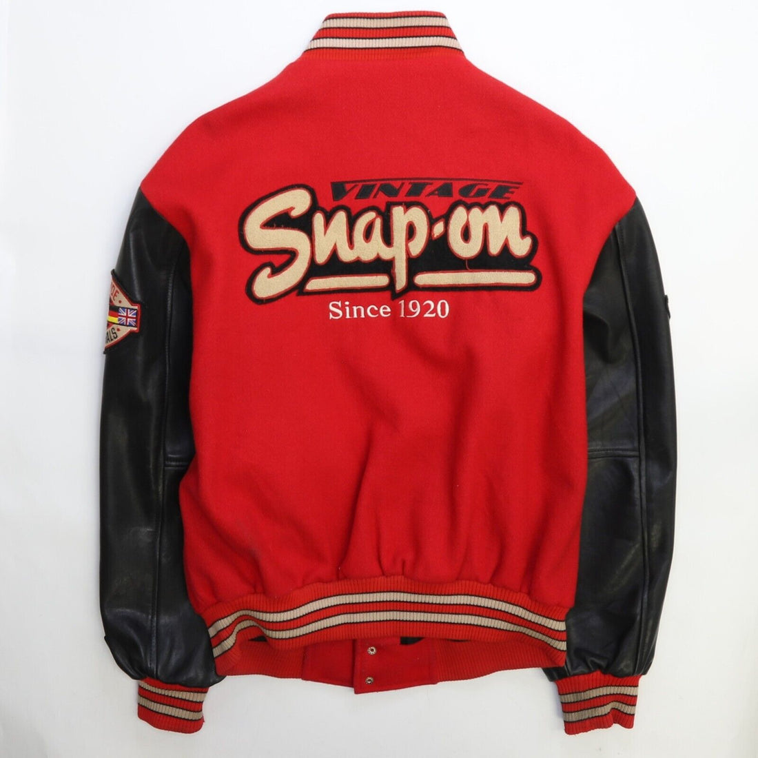 Vintage Snap-On Choko Racing Leather Wool Varsity Jacket Size Large