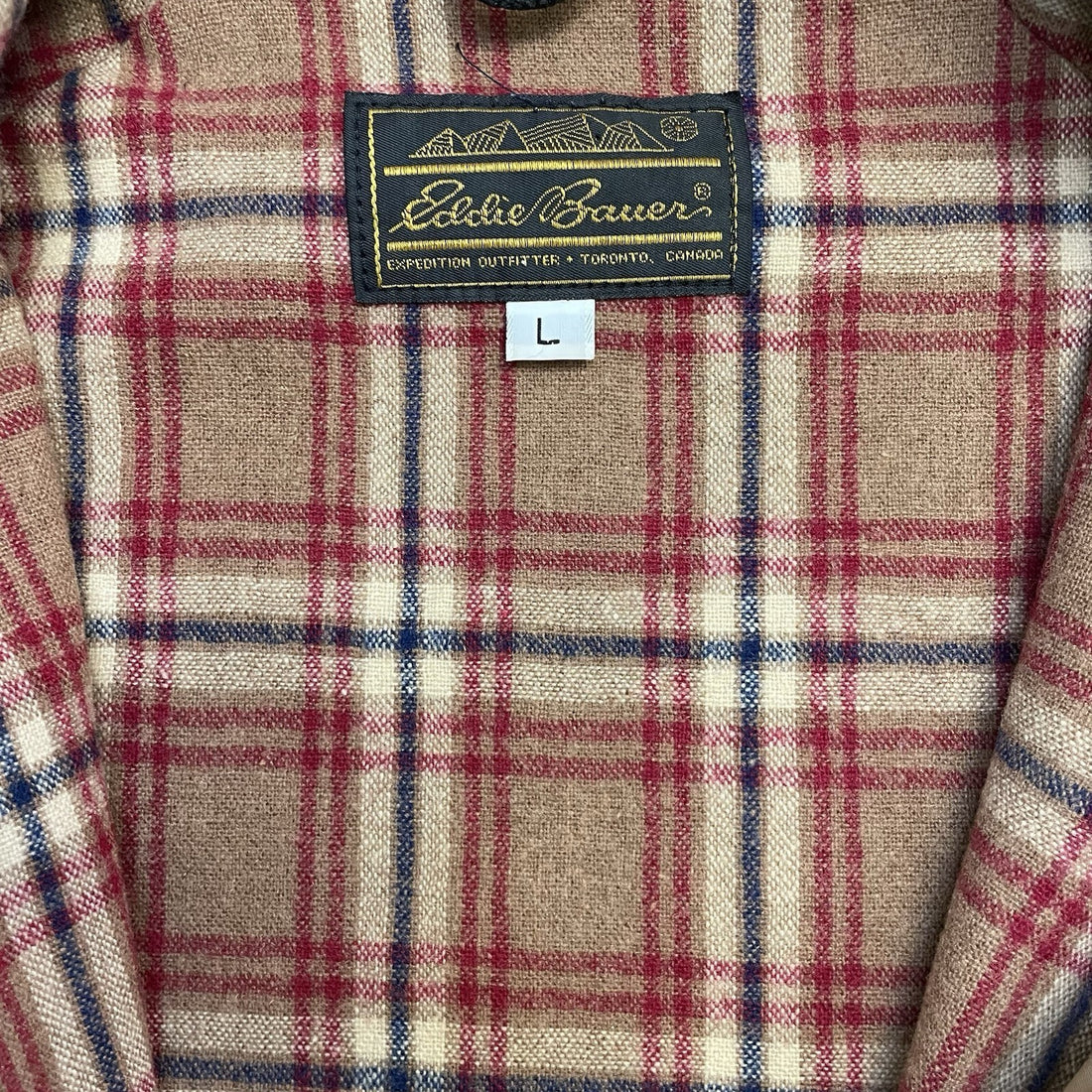 Vintage Eddie Bauer Field Coat Jacket Size Large Beige