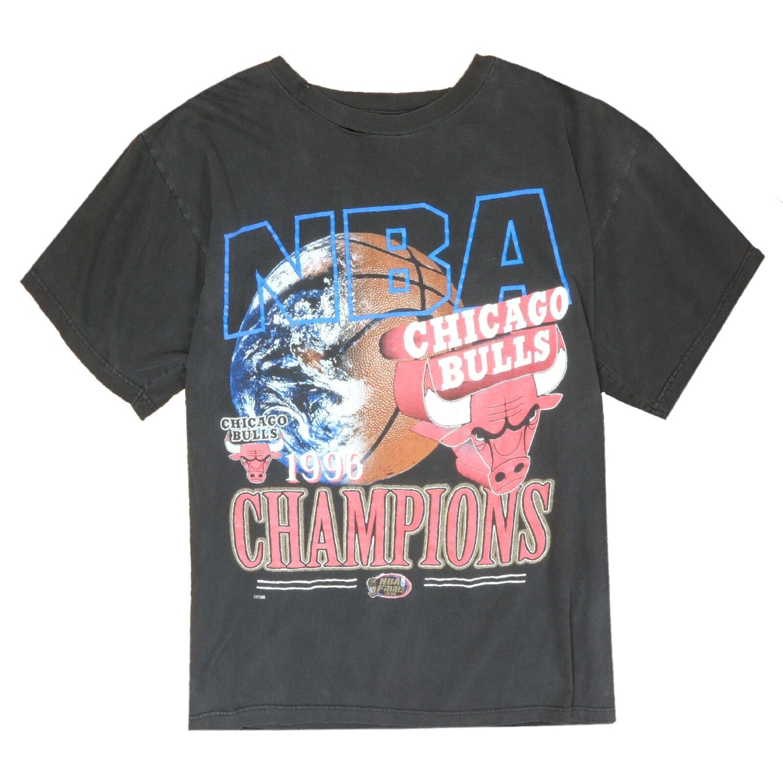 Vintage Chicago Bulls 1996 Champions Basketball T-Shirt Size Large