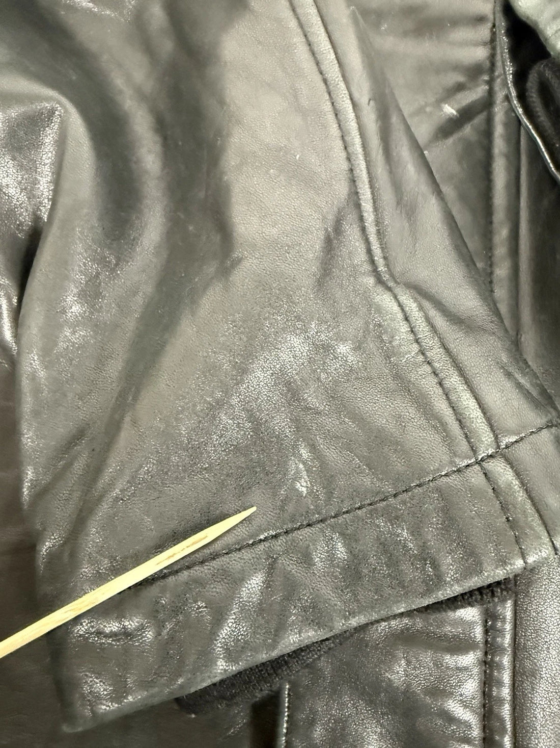 Nautica Leather Coat Jacket Size 48 Black