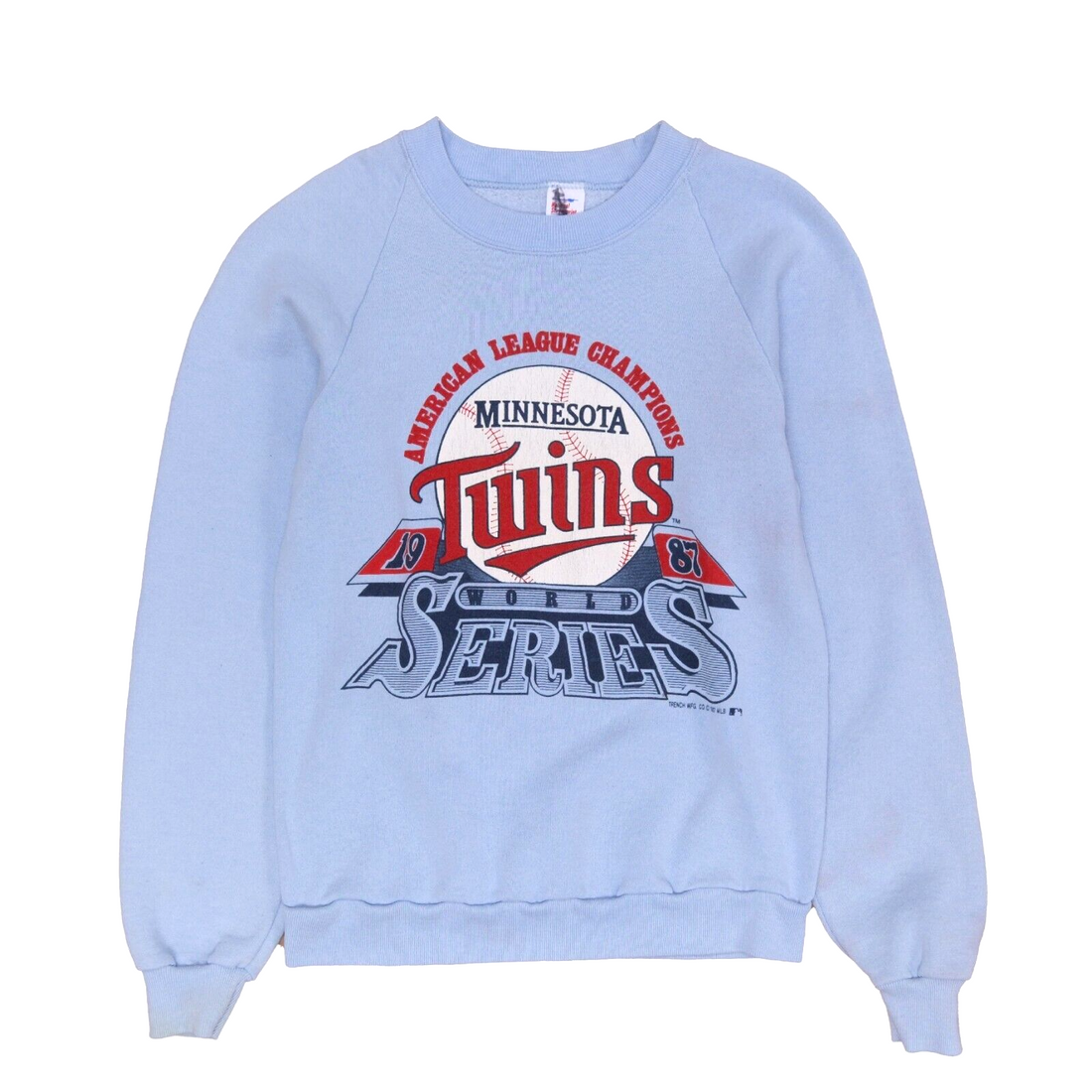 Vintage Minnesota Twins AL Champions Sweatshirt Size Small Blue 1987 80s MLB