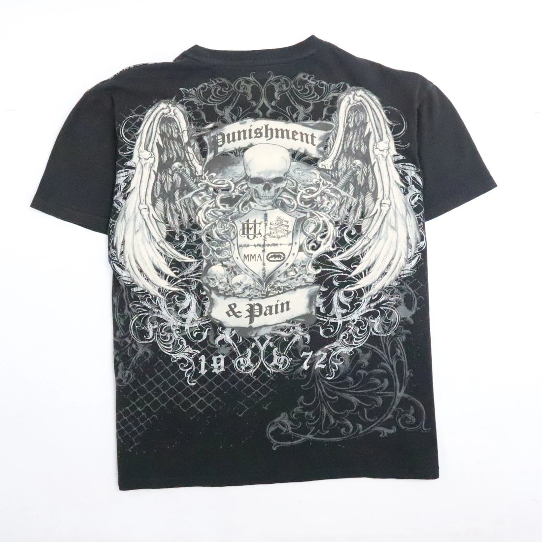 Ecko Unltd Punishment & Pain Skull T-Shirt Size Large All Over Print