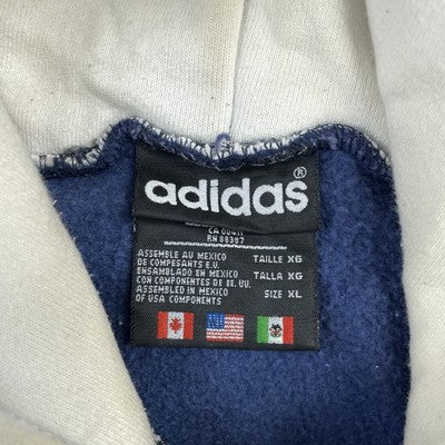 Vintage Adidas Sweatshirt Hoodie Size XL Blue Embroidered