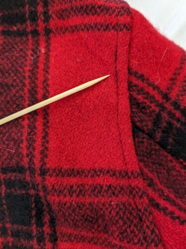 Vintage Pine Crest Wool Hunting Coat Jacket Size 38 Red Plaid