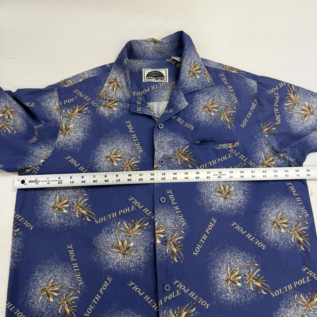 Vintage Southpole Hawaiian Beach Tropical Short Sleeve Button Up Shirt Large Y2K