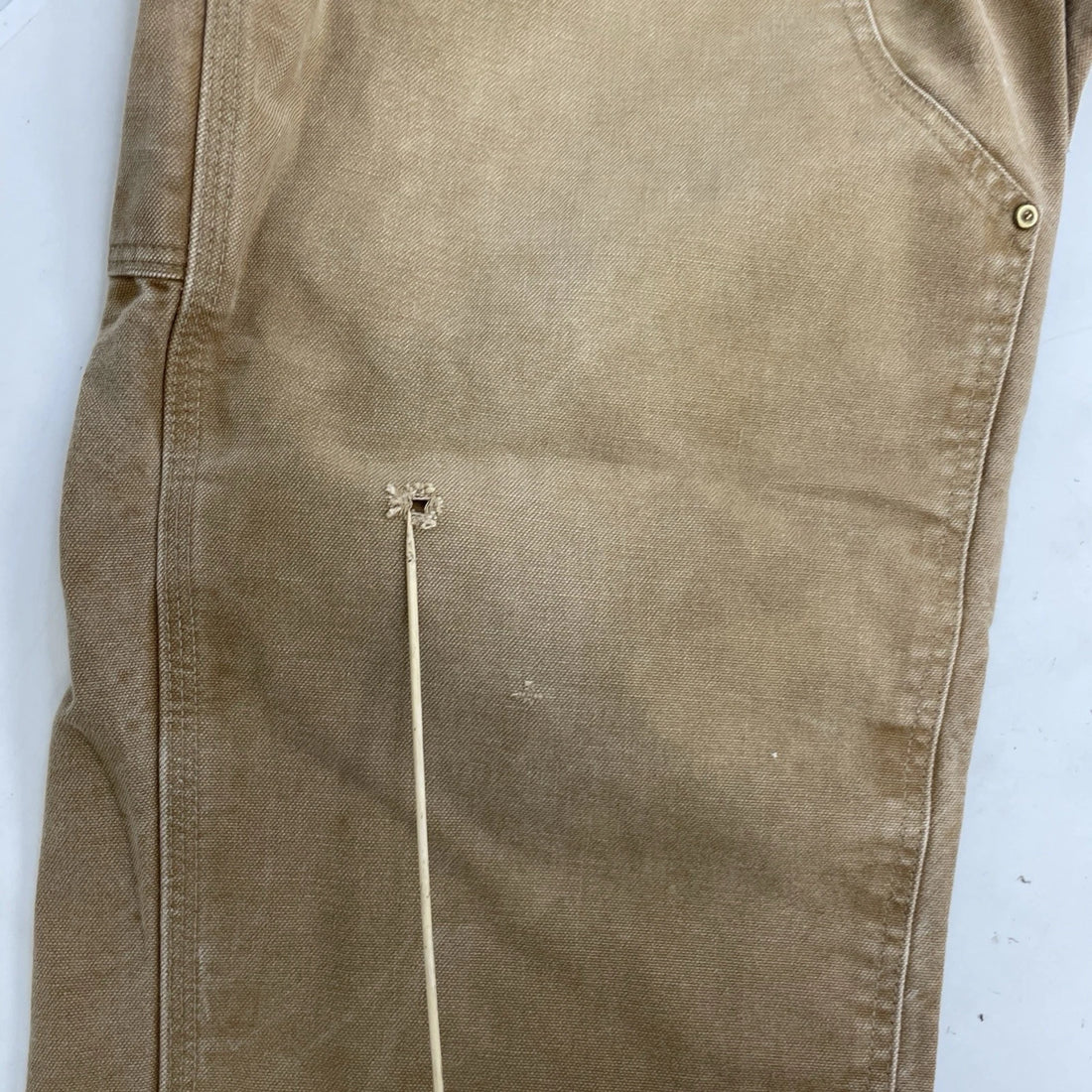 Carhartt Canvas Carpenter Double Knee Work Pants Size 42 X 30 Brown