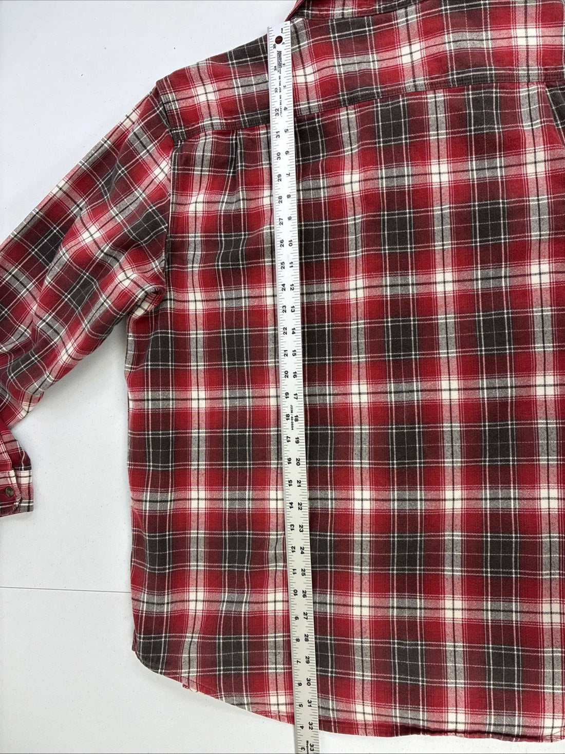 Carhartt Work Button Up Shirt Size XL Red Plaid