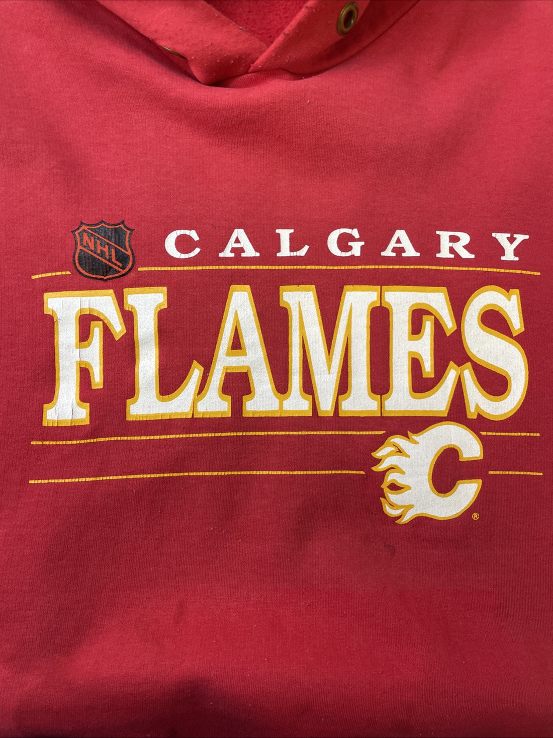 Vintage Calgary Flames Sweatshirt Hoodie Size Medium NHL