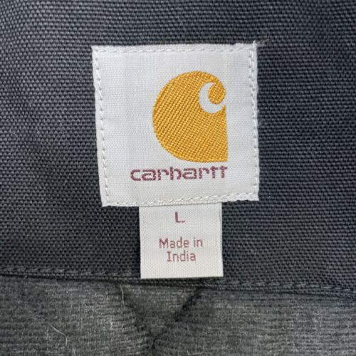 Carhartt Canvas Active Bomber Work Jacket Size Large Black