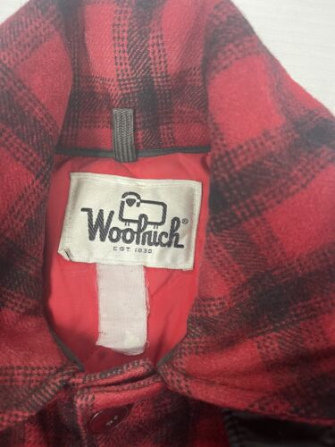 Vintage Woolrich Mackinaw Hunting Coat Jacket Size Medium Red Plaid