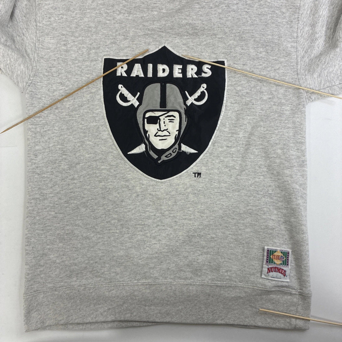 Vintage Oakland Raiders Nutmeg Sweatshirt Crewneck Size Medium 90s NFL