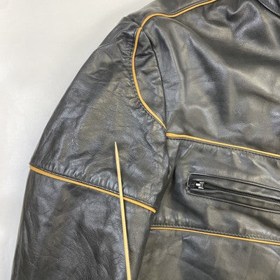 Vintage Honda Leather Cafe Racer Motorcycle Riding Jacket Size 40 Hondaline