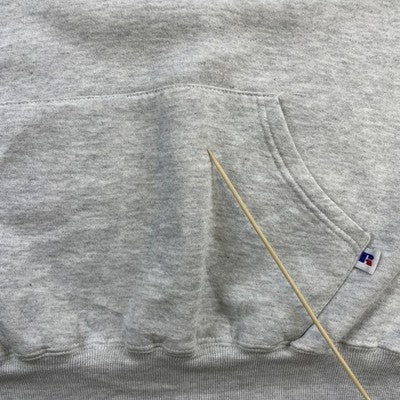 Vintage Russell Athletic Blank Sweatshirt Hoodie Size XL Gray 90s