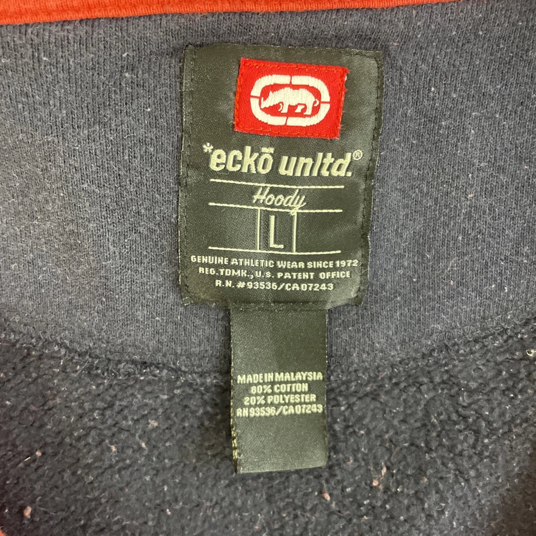 Vintage Ecko Unltd. Full Zip Sweatshirt Hoodie Size Large Y2K