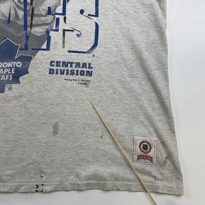 Vintage Toronto Maple Leafs Doug Gilmour Nutmeg T-Shirt Size Large 90s NHL