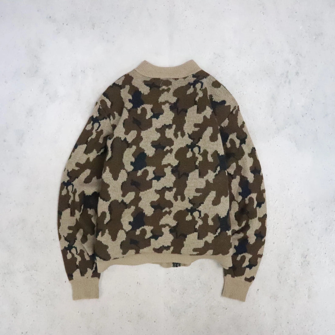 Vintage Wool Camo Bomber Jacket Size XL