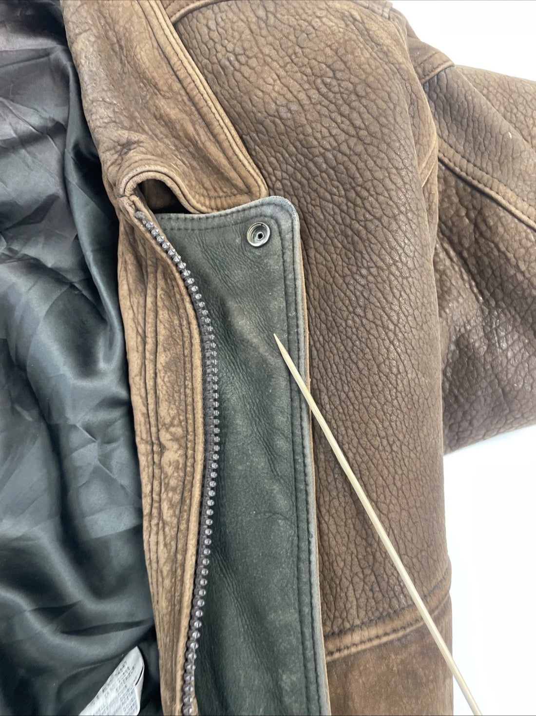 Vintage Andrew Marc Bomber Leather Jacket Size XL Brown