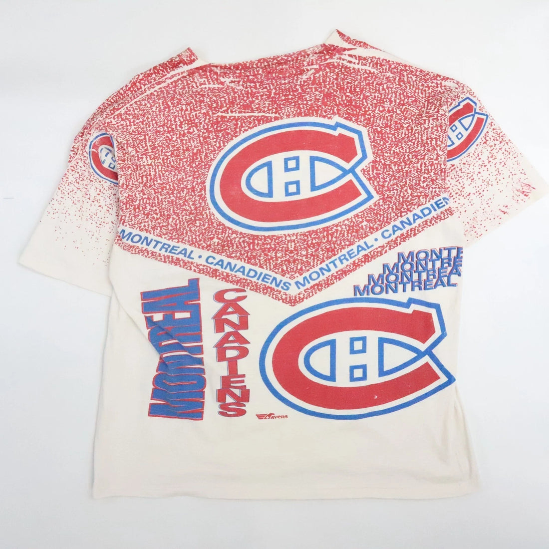 Vintage Montreal Canadiens T-Shirt One Size All Over Print NHL