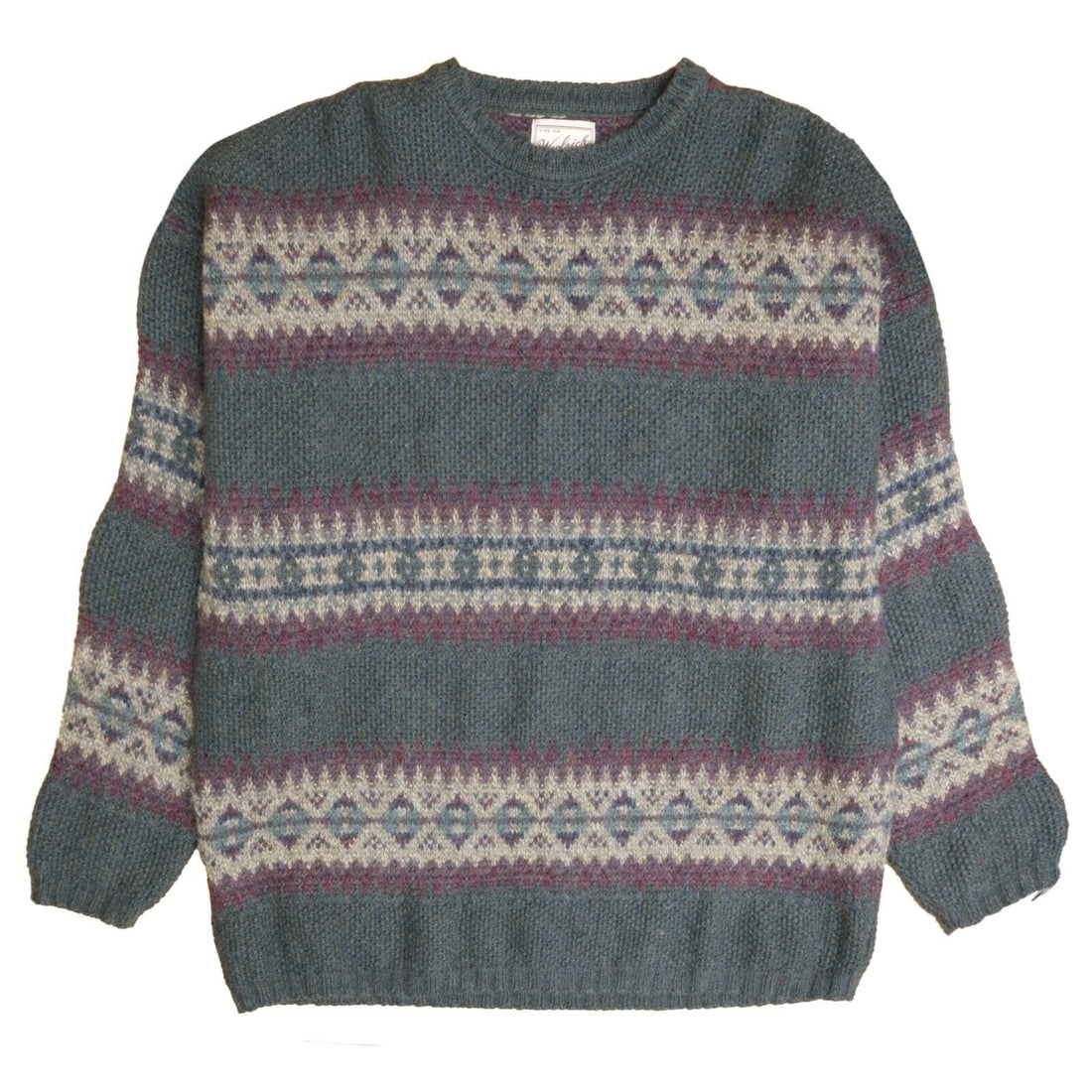 Vintage Woolrich Wool Knit Pullover Sweater Size 2XL Fair Isle
