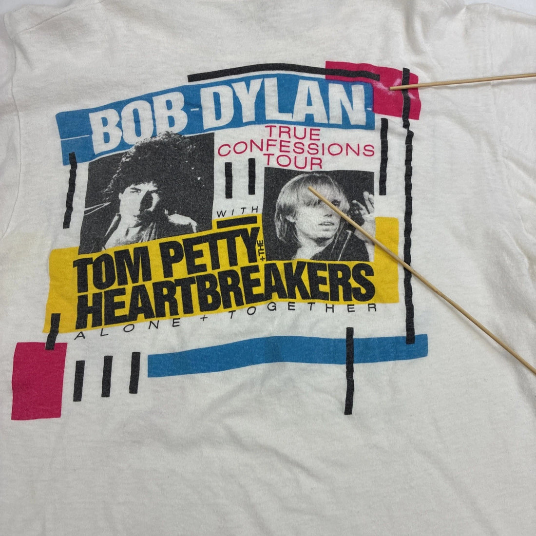 Vintage Bob Dylan True Confessions Tom Petty Heartbreakers Music T-Shirt Large 80s