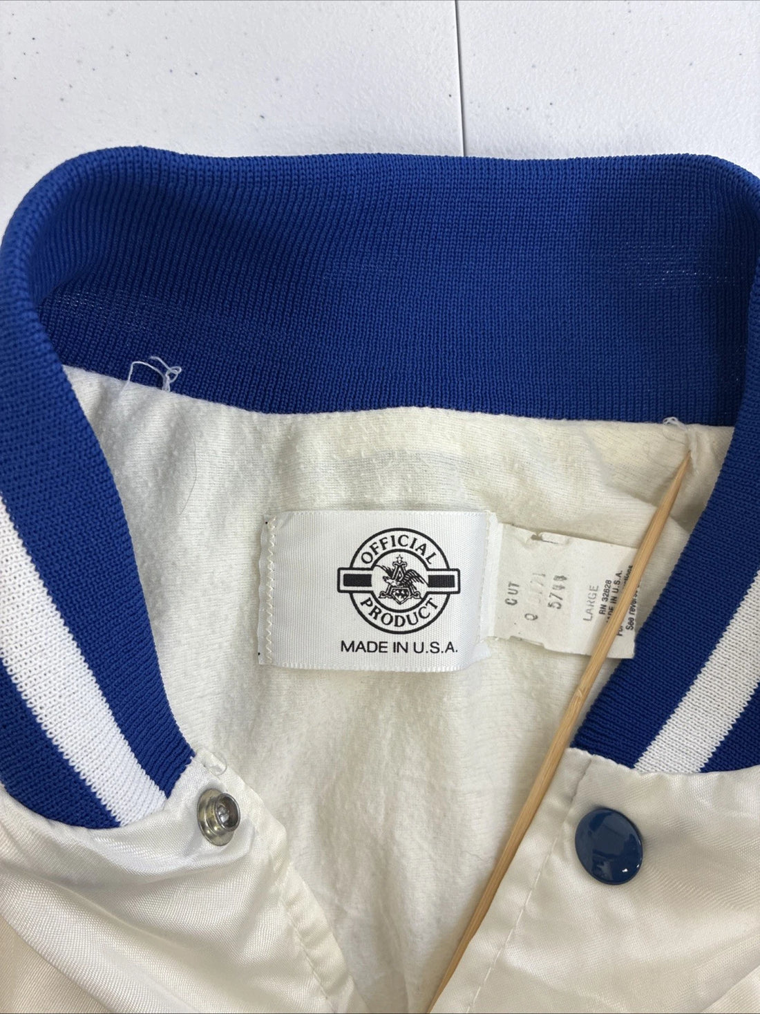 Vintage Busch Satin Bomber Jacket Size Large Beer Promo