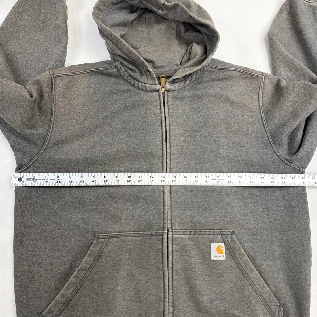 Carhartt Full Zip Sweatshirt Hoodie Size Large Charcoal Gray