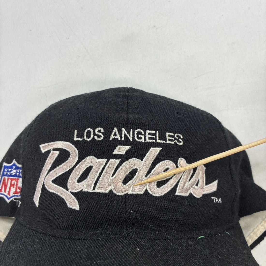 Vintage Los Angeles Raiders Script Wool Snapback Hat Cap OSFA Black NFL