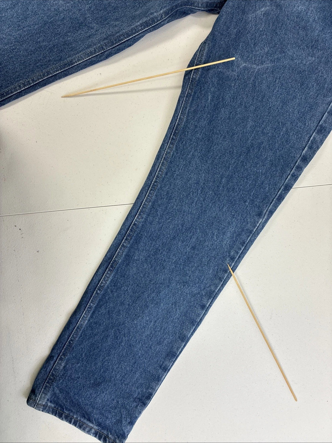 Carhartt Denim Jeans Carpenter Work Pants Size 34 X 32 Blue