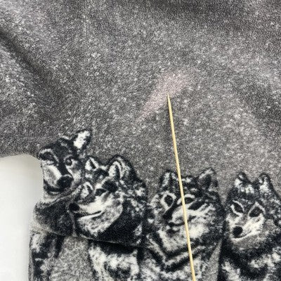 Vintage Urban Ridge Wolf Pack Wrap Around Fleece Jacket Size 3XL Nature