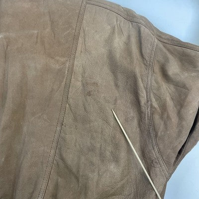 Vintage G-III Global Identity Leather Bomber Jacket Size Medium Brown