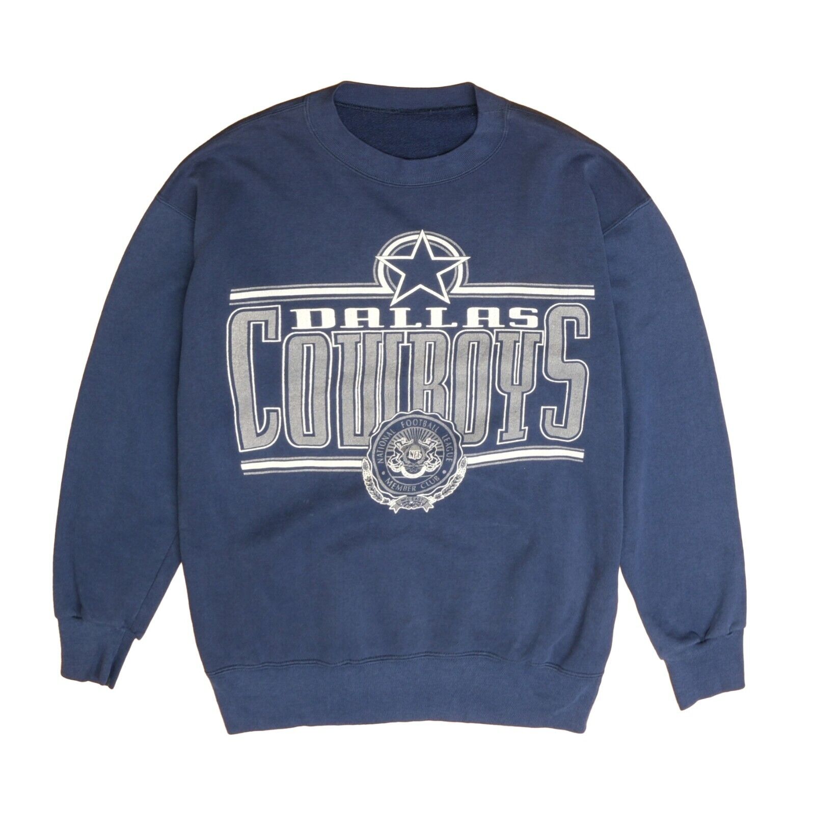 Vintage Dallas Cowboys Sweatshirt Crewneck Size Medium Blue NFL Throwback Vault