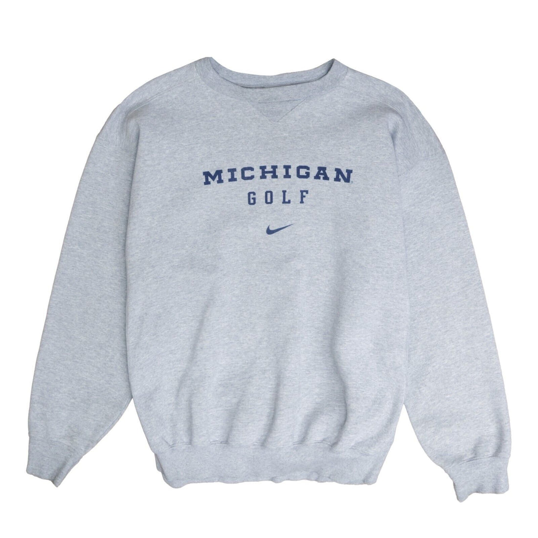 Vintage Michigan Wolverines Golf Nike Sweatshirt Crewneck Size Large Gray NCAA