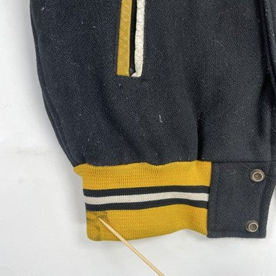 Vintage Pocock Pirates Football Wool Varsity Jacket Size 38 Tall 70s