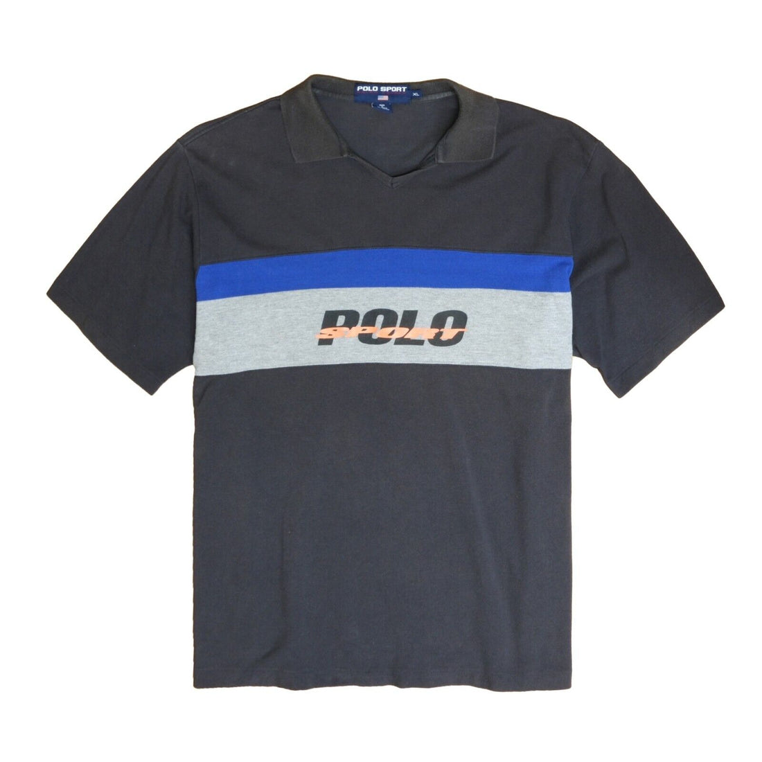 Vintage Polo Sport Ralph Lauren Rugby T-Shirt Size XL Black