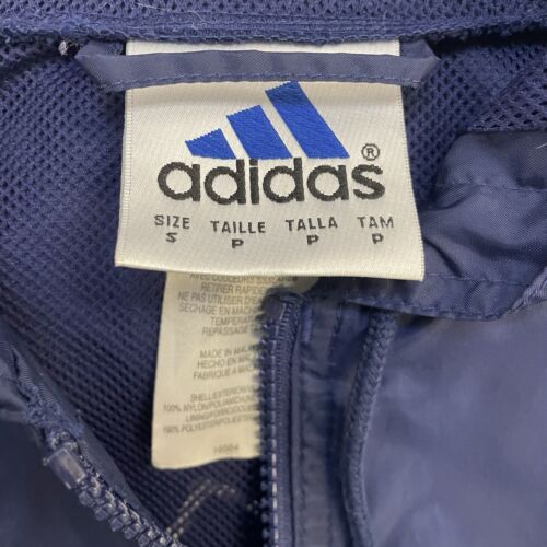 Vintage Adidas Windbreaker Light Jacket Size Small Blue