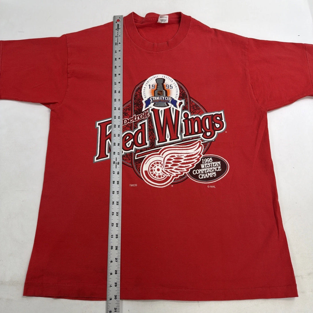 Vintage Detroit Red Wings Stanley Cup T-Shirt Size XL 1995 90s NHL
