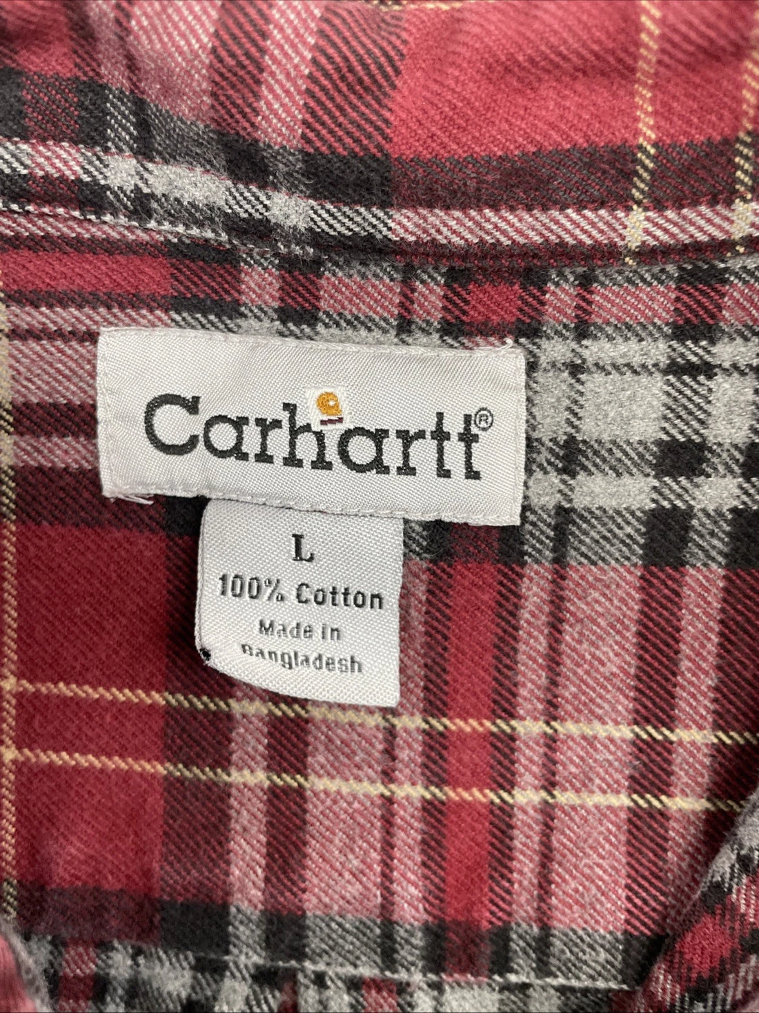 Carhartt Button Up Shirt Size Large Red Plaid