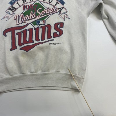 Vintage Minnesota Twins World Series Crewneck Sweatshirt Medium 1987 80s MLB