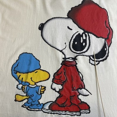Vintage Snoopy Pyjamas Peanuts Changes T-Shirt Size 3XL Double Sided 90s