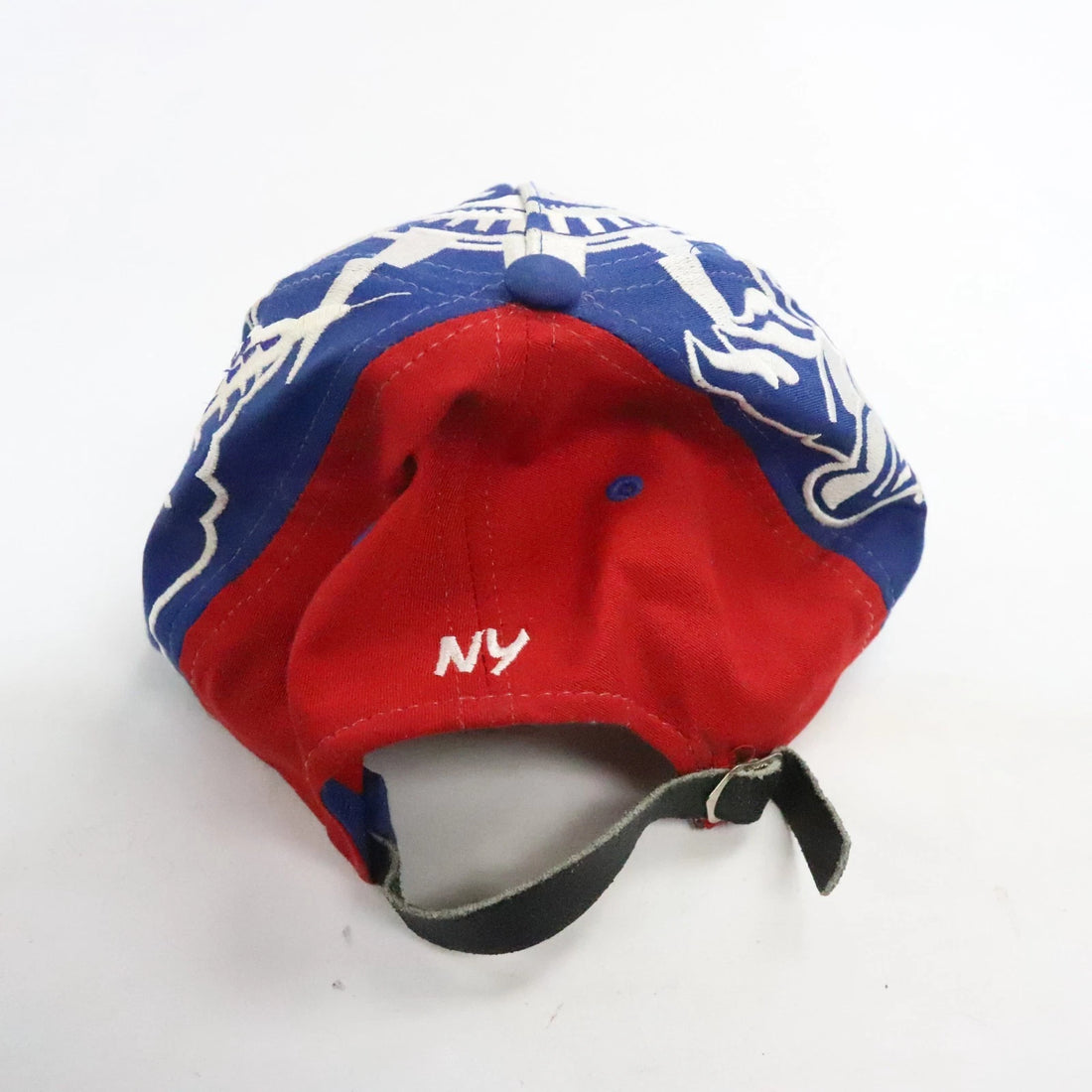 Vintage New York Rangers The Mask Greg Harrison Leather Strap Hat OSFA 90s NHL